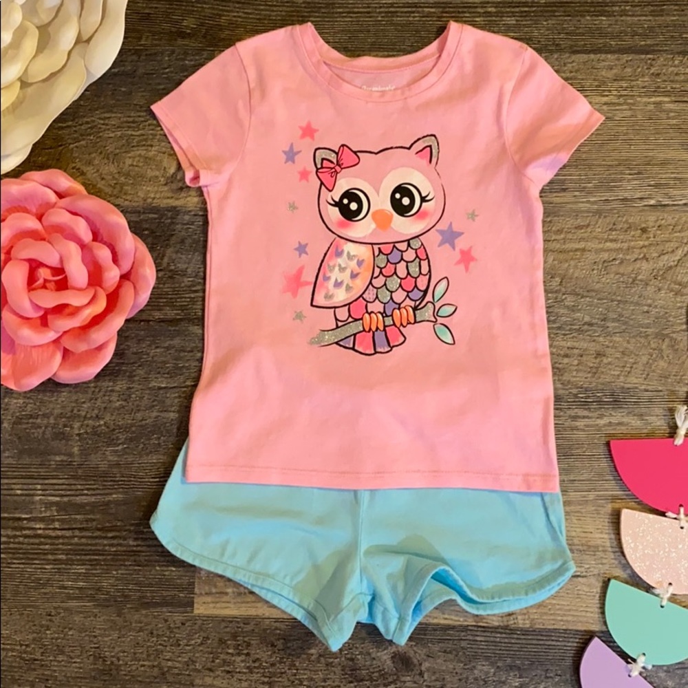Owl Tee w/Matching Shorts